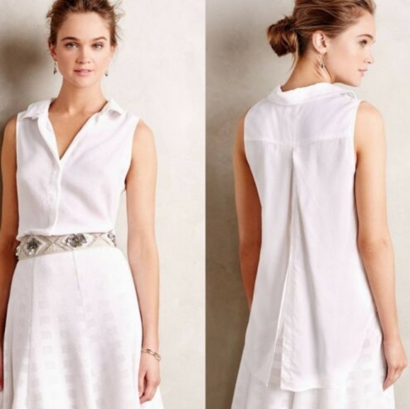 Anthropologie Tops - Anthro cloth & stone white lynden button down top
